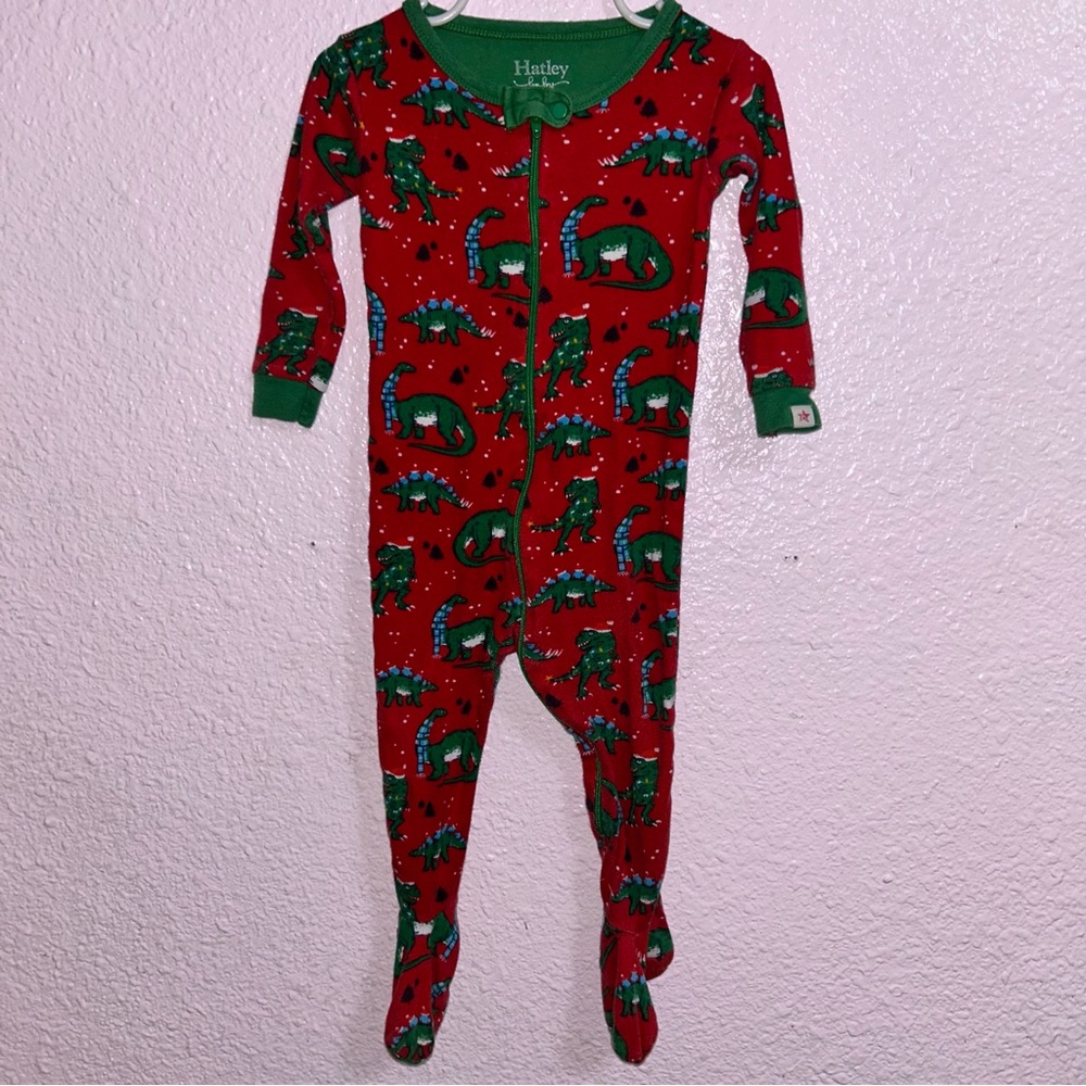 Hatley Red and Green Dinosaur Kids Footie